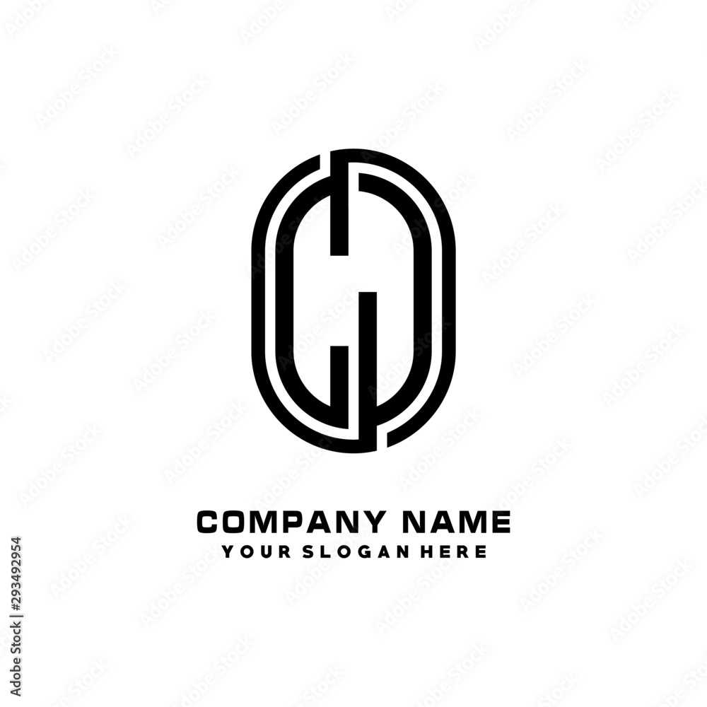 Initial Letter CJ Linked Rounded Design Logo, Black color. feminine outline logo design Initial Letter CJ Linked Rounded Design Logo, Black color. feminine outline logo design