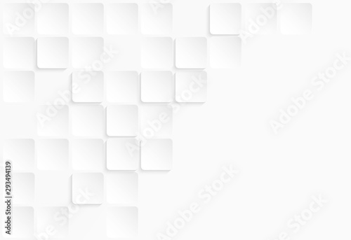 Abstract . geometric square paper white background ,light and shadow . Vector. © lim_pix