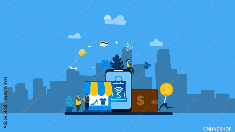 website or landing page of Online shop,flat style with Tiny People Character Concept Vector Illustration, Suitable For Wallpaper, Background, Card, banner,Book Illustration, Web Landing Page website or landing page of Online shop,flat style with Tiny People Character Concept Vector Illustration, Suitable For Wallpaper, Background, Card, banner,Book Illustration, Web Landing Page