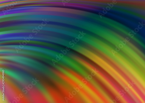 Dark Multicolor  Rainbow vector background with abstract lines. A vague circumflex abstract illustration with gradient. New composition for your brand book.