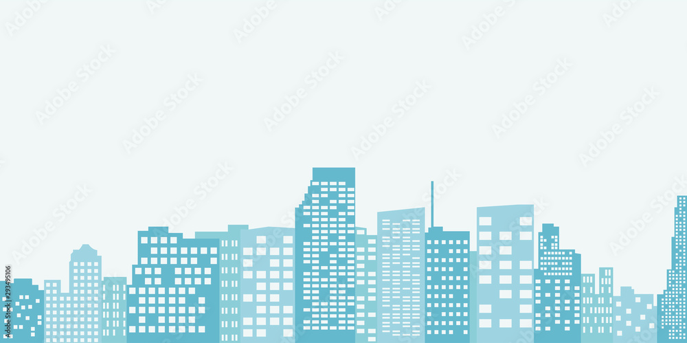 silhouette vector cityscape illustration