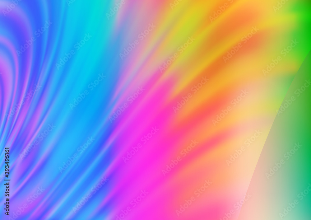 Light Multicolor, Rainbow vector glossy abstract background. Colorful illustration in blurry style with gradient. The background for your creative designs.
