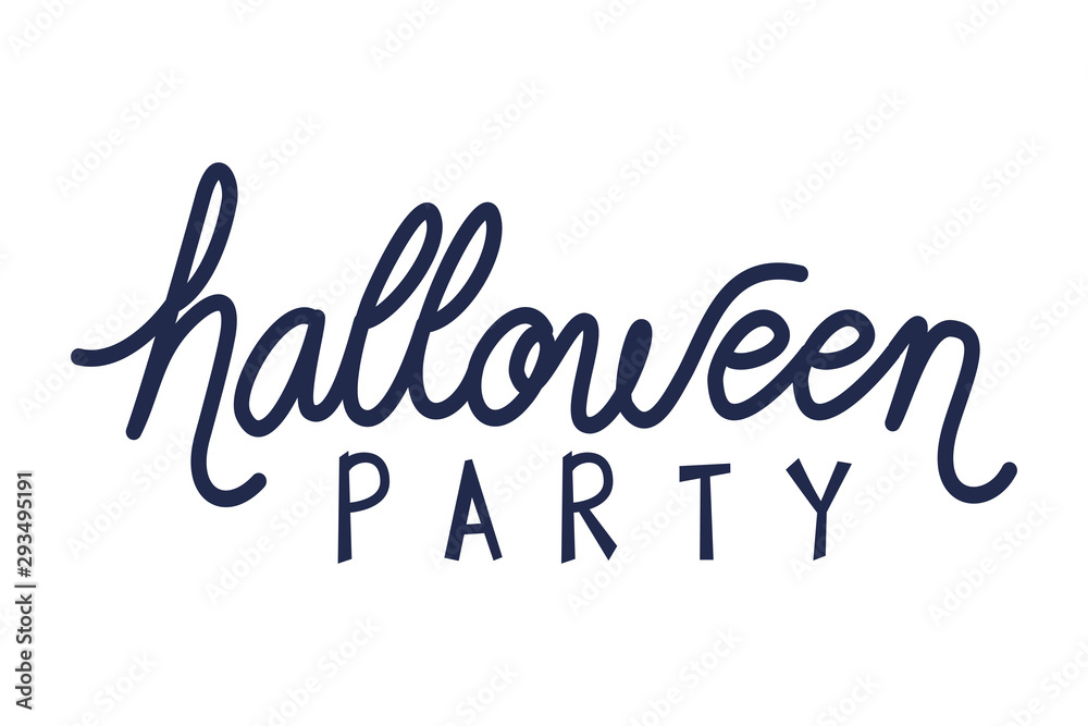 halloween party celebration calligraphy message