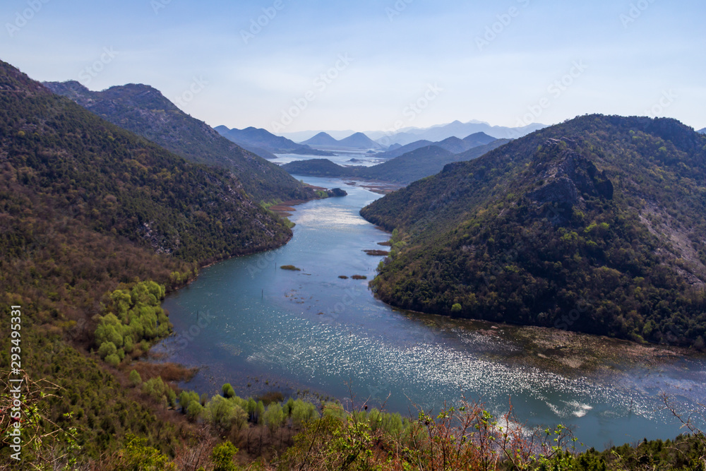 Panoramic view of Skadar Lake, Montenegro