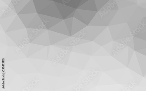 Light Silver, Gray vector polygon abstract background. Glitter abstract illustration with an elegant design. Polygonal design for your web site.