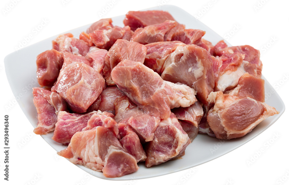 Raw chopped pork
