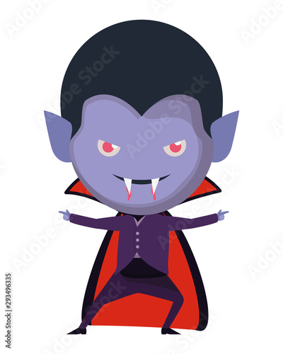cute little boy with dracula costume