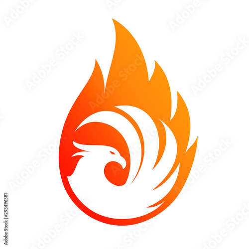 Fototapeta Naklejka Na Ścianę i Meble -  Charming Phoenix Illustration for Icon or Logo concept