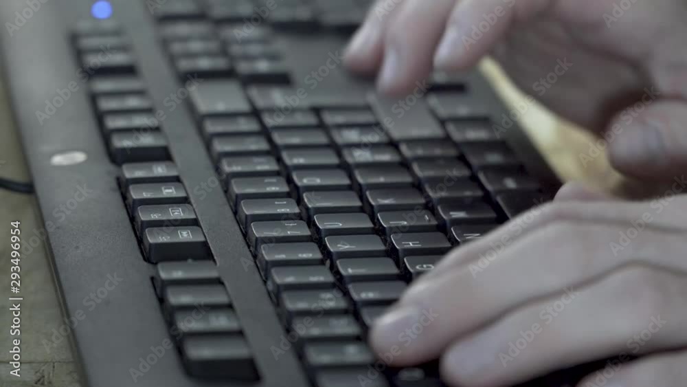 Typing on a computer keyboard Typing on a computer keyboard