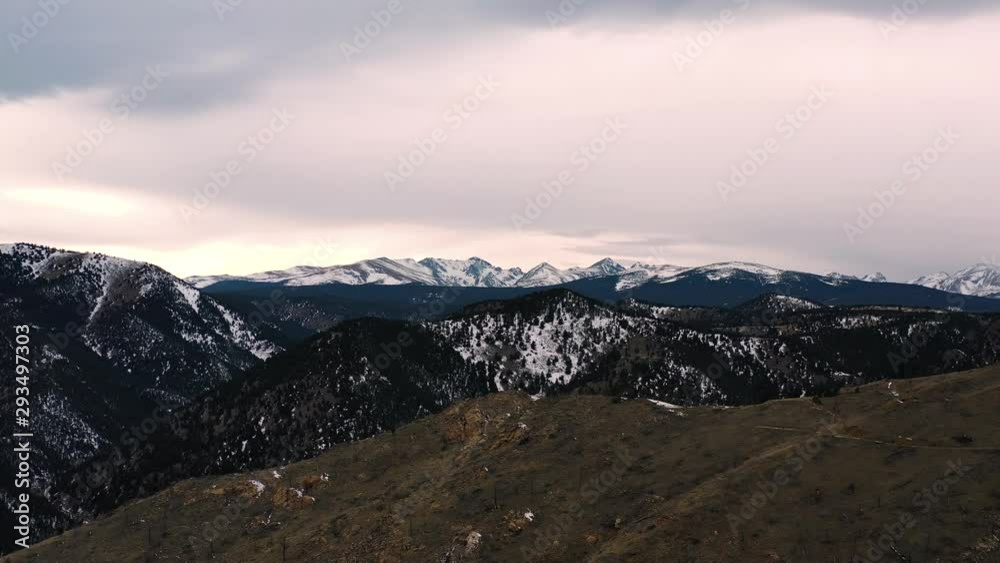 Snow Capped Mountain Peaks Aerial Shot 4K Snow Capped Mountain Peaks Aerial Shot 4K