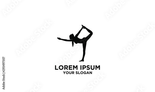 women yoga logon icoo0n design vector