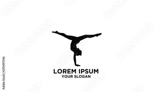 women yoga logon icoo0n design vector