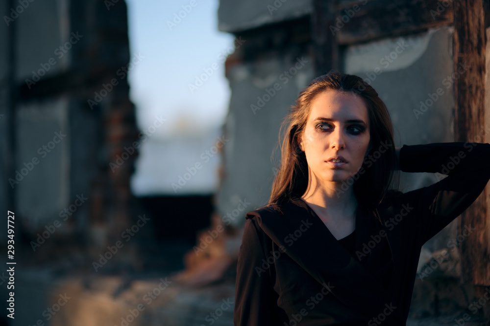 Portrait of a Sad Depressed Woman with Crying Expression Portrait of a Sad Depressed Woman with Crying Expression