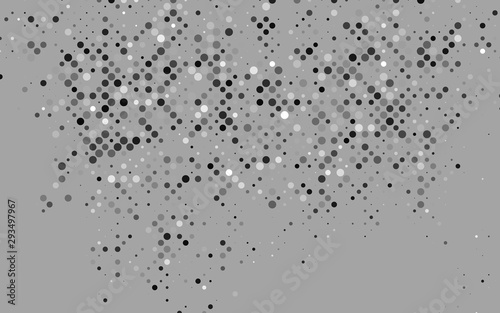 Light Silver, Gray vector texture with disks. Modern abstract illustration with colorful water drops. Design for posters, banners.