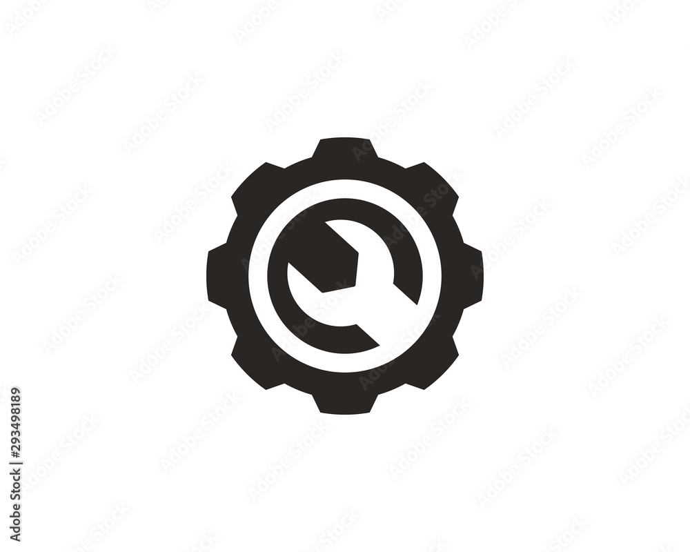 Obraz premium Gear setting icon symbol vector