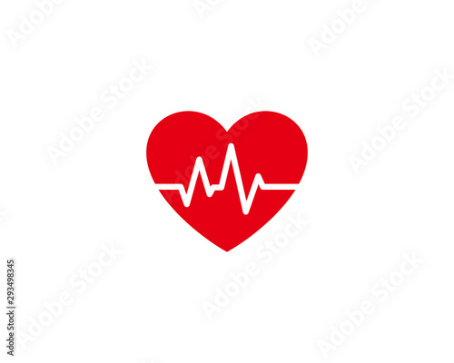 Heart beat icon symbol vector