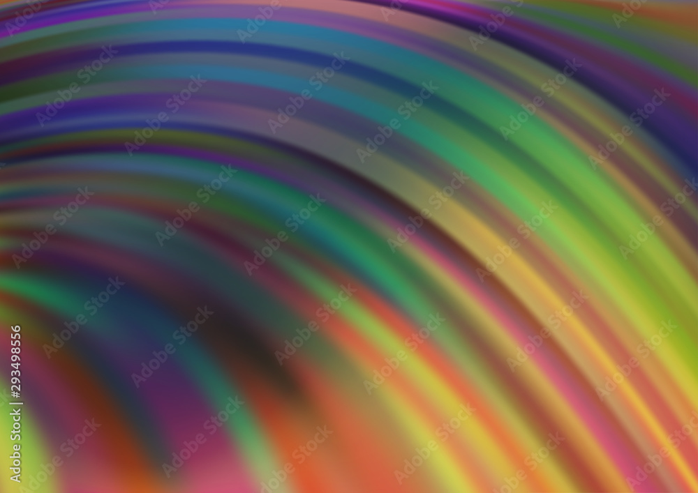 Dark Multicolor, Rainbow vector pattern with curved circles. Geometric illustration in marble style with gradient.  Marble design for your web site.