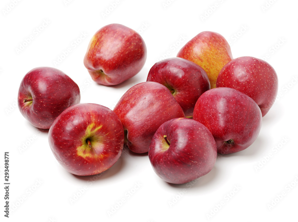 Red apples isolated on white background Red apples isolated on white background