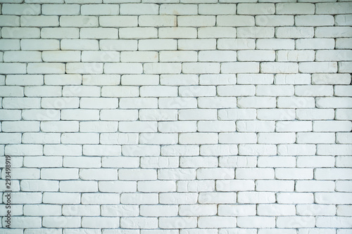 Empty old white brcik wall texture background.