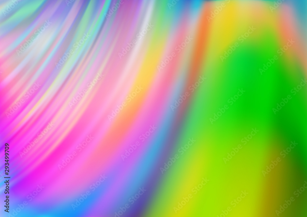 Fototapeta premium Light Multicolor, Rainbow vector template with bent lines. An elegant bright illustration with gradient. The template for cell phone backgrounds.