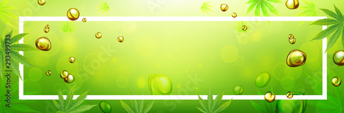 Cannabis or marijauna medical banner vector design.