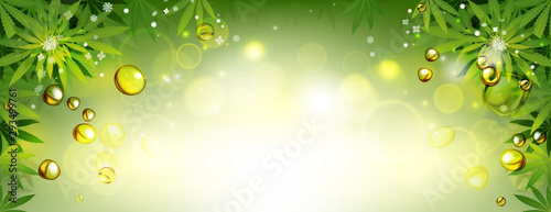 Cannabis or marijauna medical banner vector design.