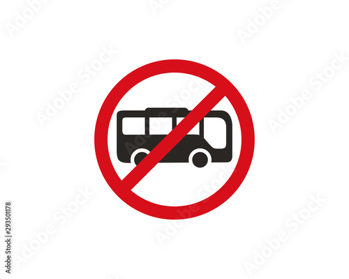 No bus sign icon