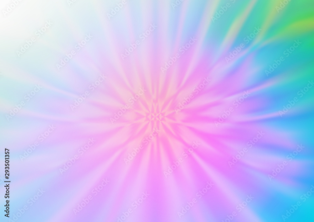 Obraz premium Light Multicolor, Rainbow vector blurred shine abstract template. Colorful abstract illustration with gradient. A completely new design for your business.