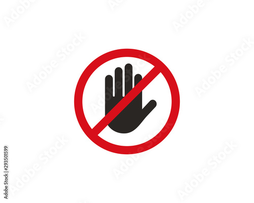 Hand stop icon symbol vector