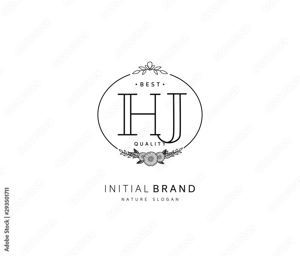 H J HJ Beauty vector initial logo, handwriting logo of initial signature, wedding, fashion, jewerly, boutique, floral and botanical with creative template for any company or business. H J HJ Beauty vector initial logo, handwriting logo of initial signature, wedding, fashion, jewerly, boutique, floral and botanical with creative template for any company or business.