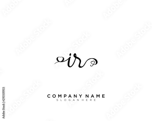 IR Initial handwriting logo