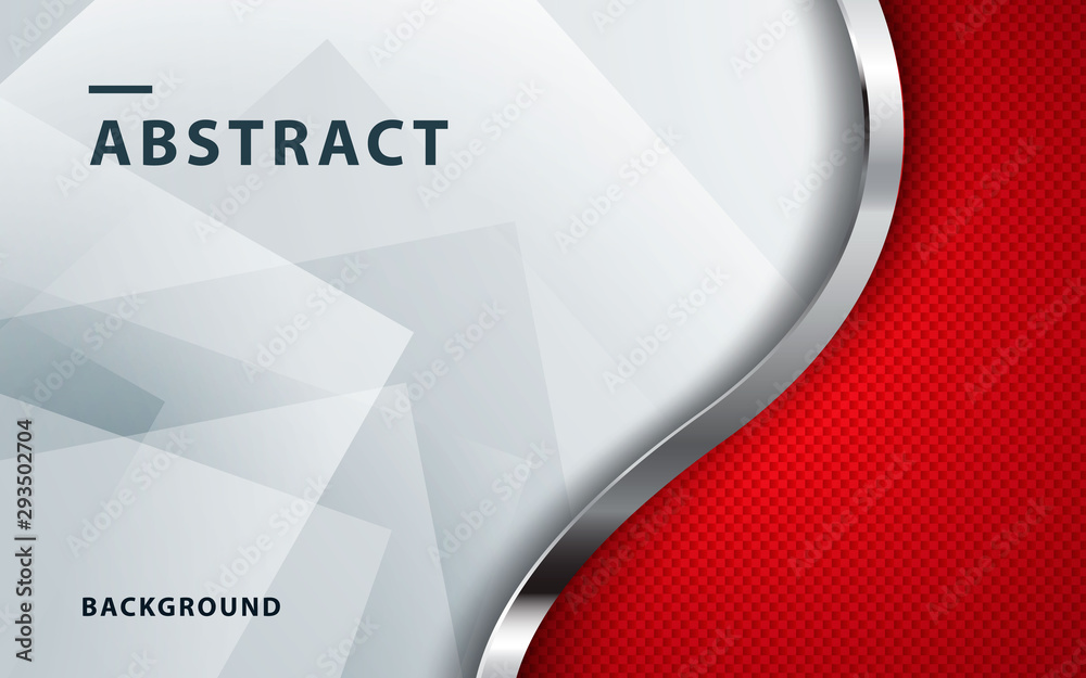 Red abstract backgrund vector, modern corporate concept with silver effect.