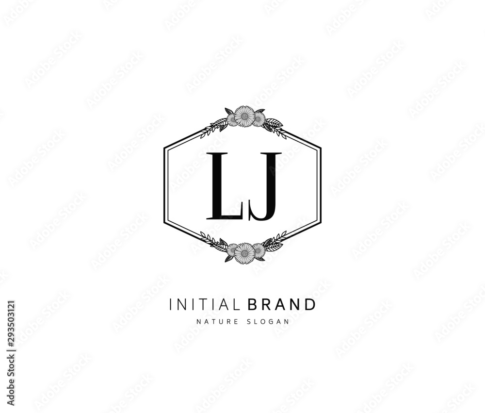 L J LJ Beauty vector initial logo, handwriting logo of initial signature, wedding, fashion, jewerly, boutique, floral and botanical with creative template for any company or business. L J LJ Beauty vector initial logo, handwriting logo of initial signature, wedding, fashion, jewerly, boutique, floral and botanical with creative template for any company or business.