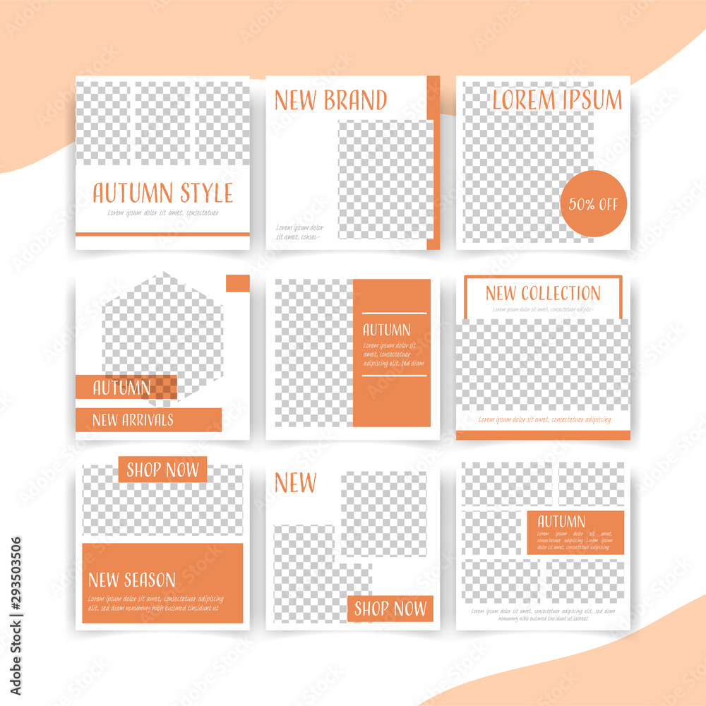 Naklejka premium Social media banner template pack