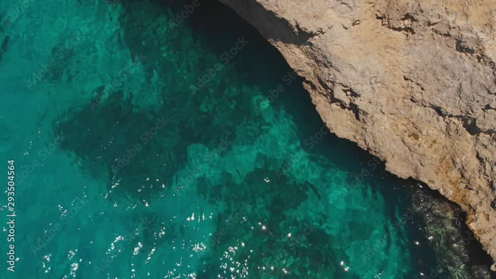 The Blue Room is an almost submerged cave found in the cliffs of the West Coast of Curacao on this Dutch Caribbean island The Blue Room is an almost submerged cave found in the cliffs of the West Coast of Curacao on this Dutch Caribbean island