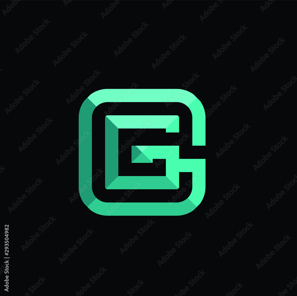 low poly letter cg logo vector download low poly letter cg logo vector download