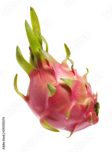 Pitaya or Dragon Fruit isolated against white background