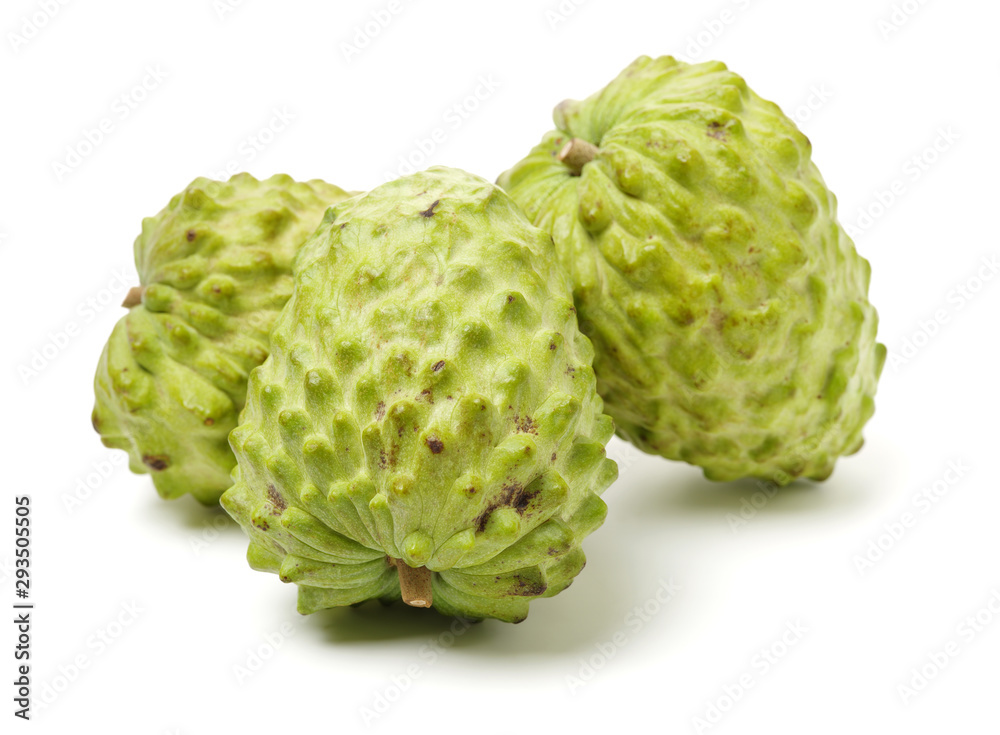 Fototapeta premium Custard apple isolated on white background,annona