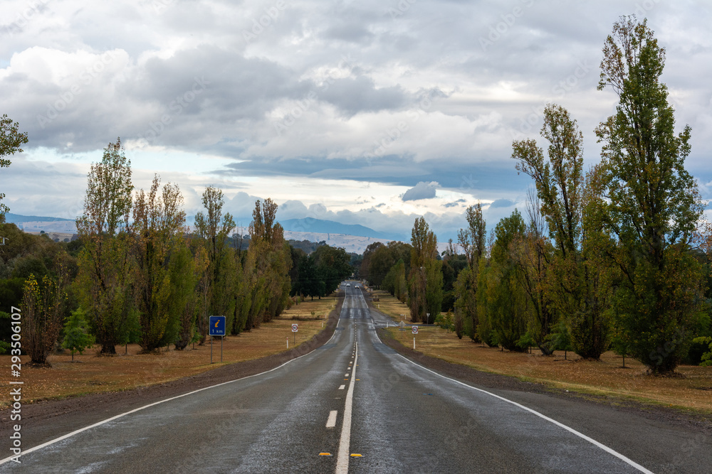 Motor road in Mansfield, Victoria, Australia. Motor road in Mansfield, Victoria, Australia.
