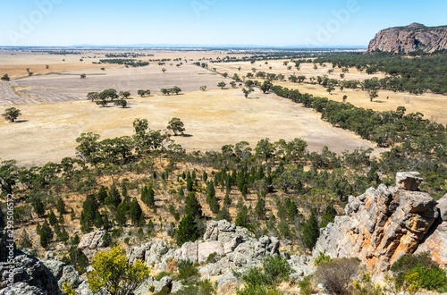 View of Arapiles plains in Victoria, Australia.