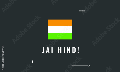 Jai Hind with Indian Flag Poster