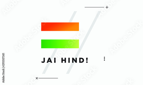 Jai Hind with Indian Flag Poster