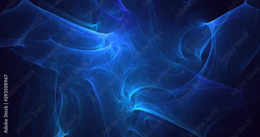  3D rendering abstract fractal electromagnetic background
