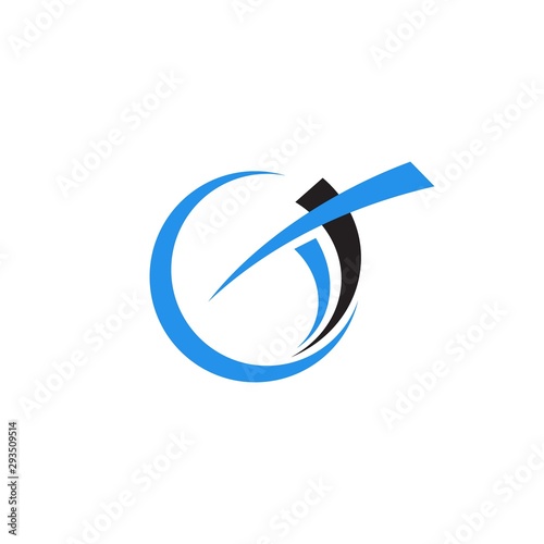 Illustration letter TI vector with abstract graphic