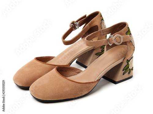Womens shoes on white background