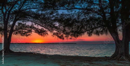 Sunset on the island of Sanibel.Florida.USA photo