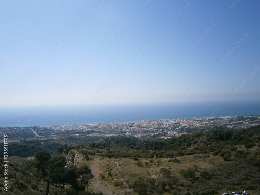 View of Marbella and surrounding coastal area, Malaga Province, Andalusia, Spain View of Marbella and surrounding coastal area, Malaga Province, Andalusia, Spain