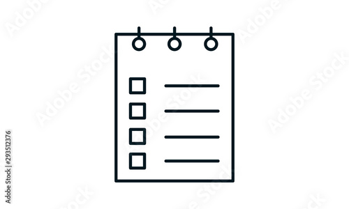 Planning icon. Simple flat symbol. Perfect pictogram illustration on white background.