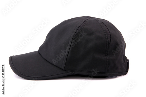 blank hat in black isolated on white background.