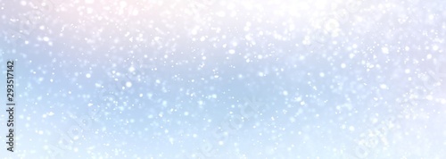Subtle snowfall soft abstract pattern. Light winter pastel illustration. Pure outside blurred background. Empty transparent cool template. © avextra